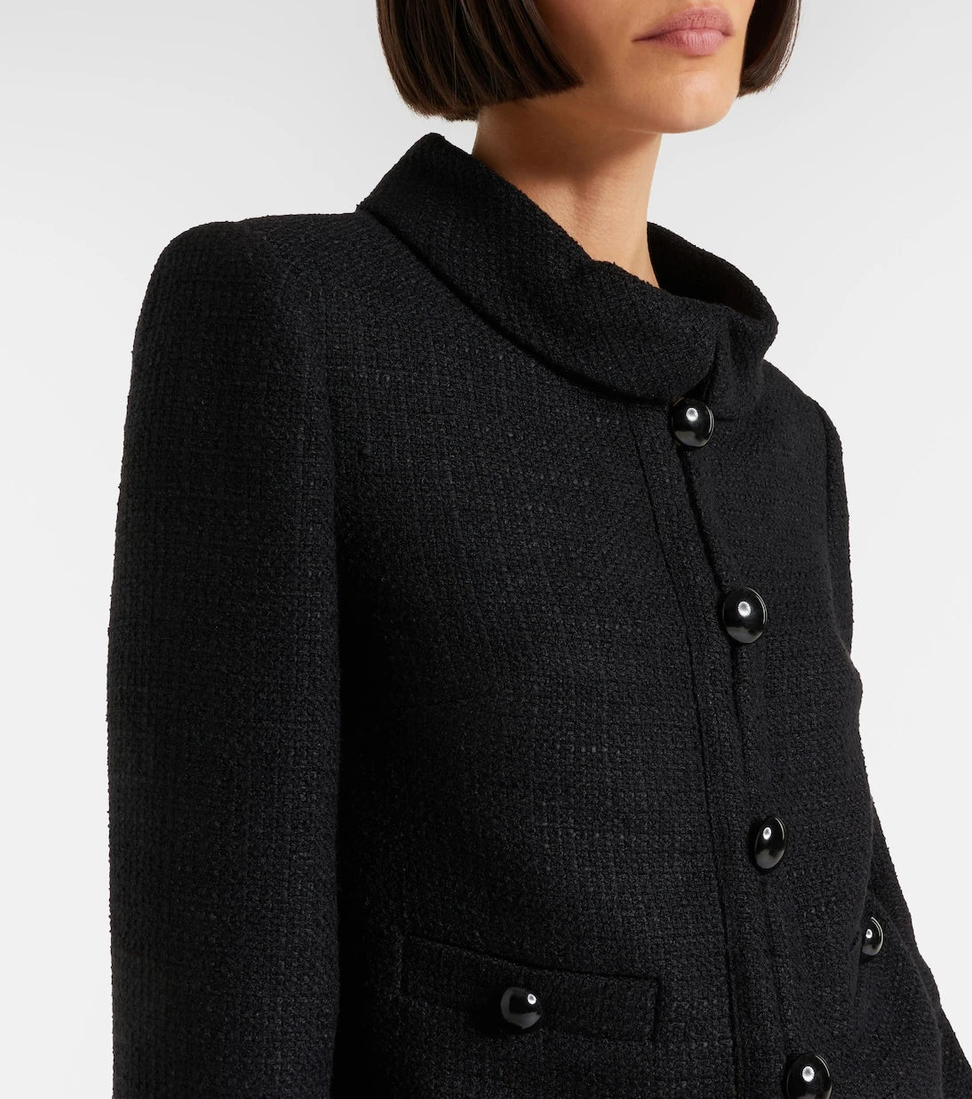 Self-Portrait - Belted tweed miniskirt