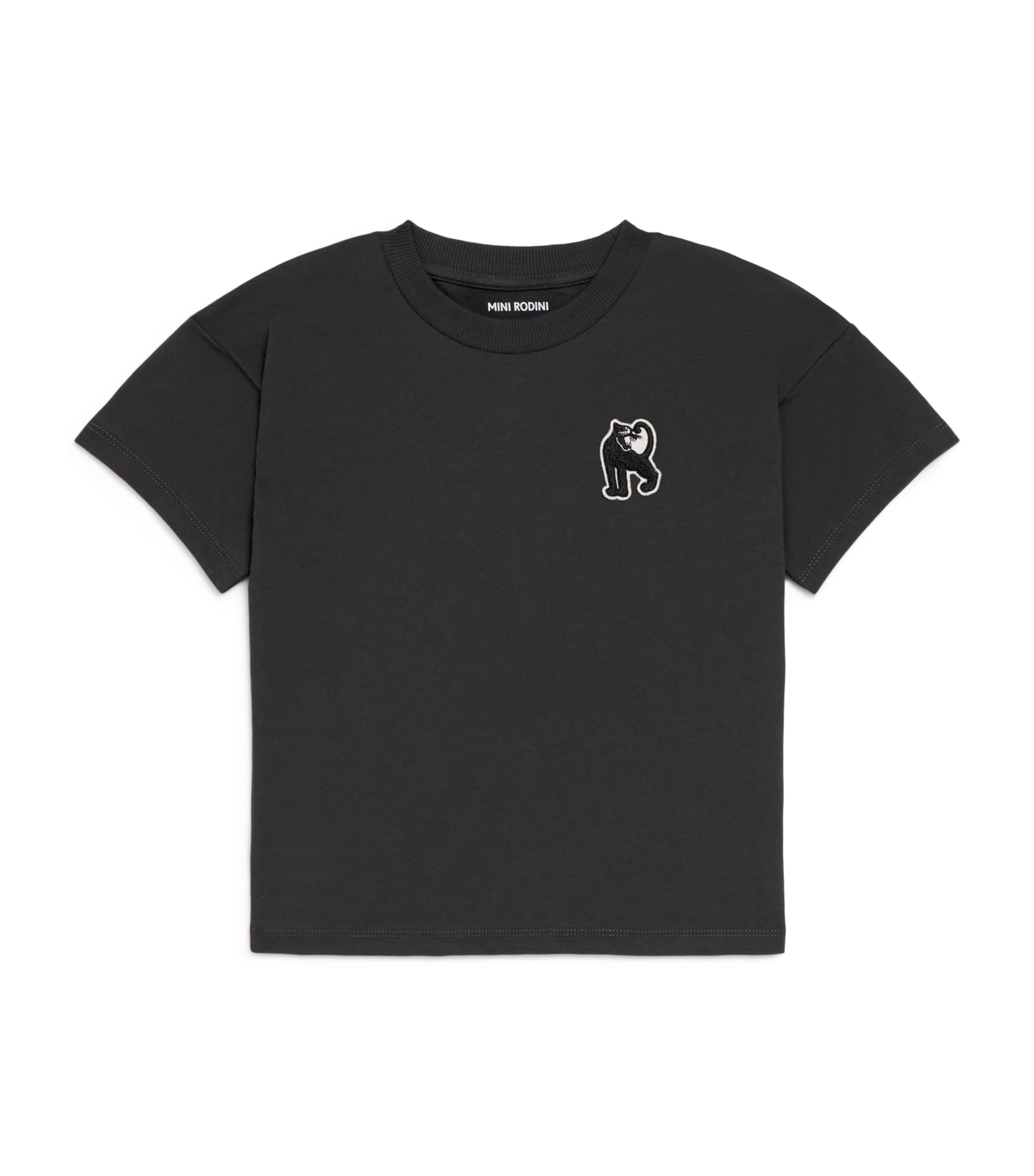 Mini Rodini Organic Cotton Panther Patch T-Shirt (3-11 Years)
