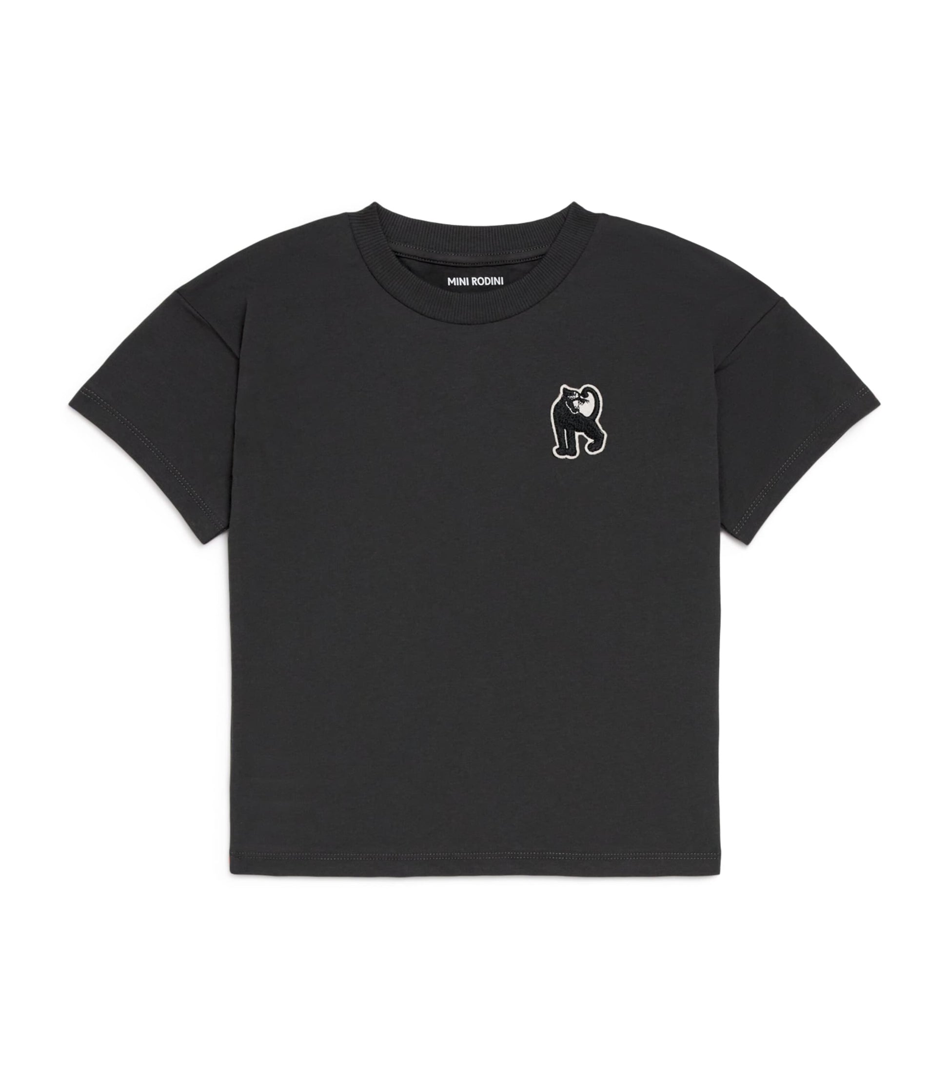 Mini Rodini Organic Cotton Panther Patch T-Shirt (3-11 Years)