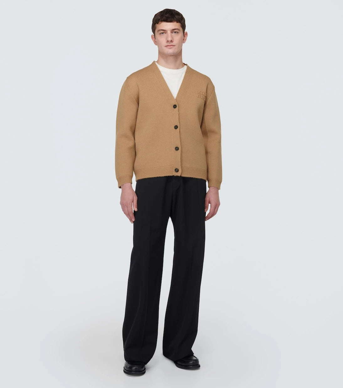 Miu Miu - Logo wool-blend cardigan