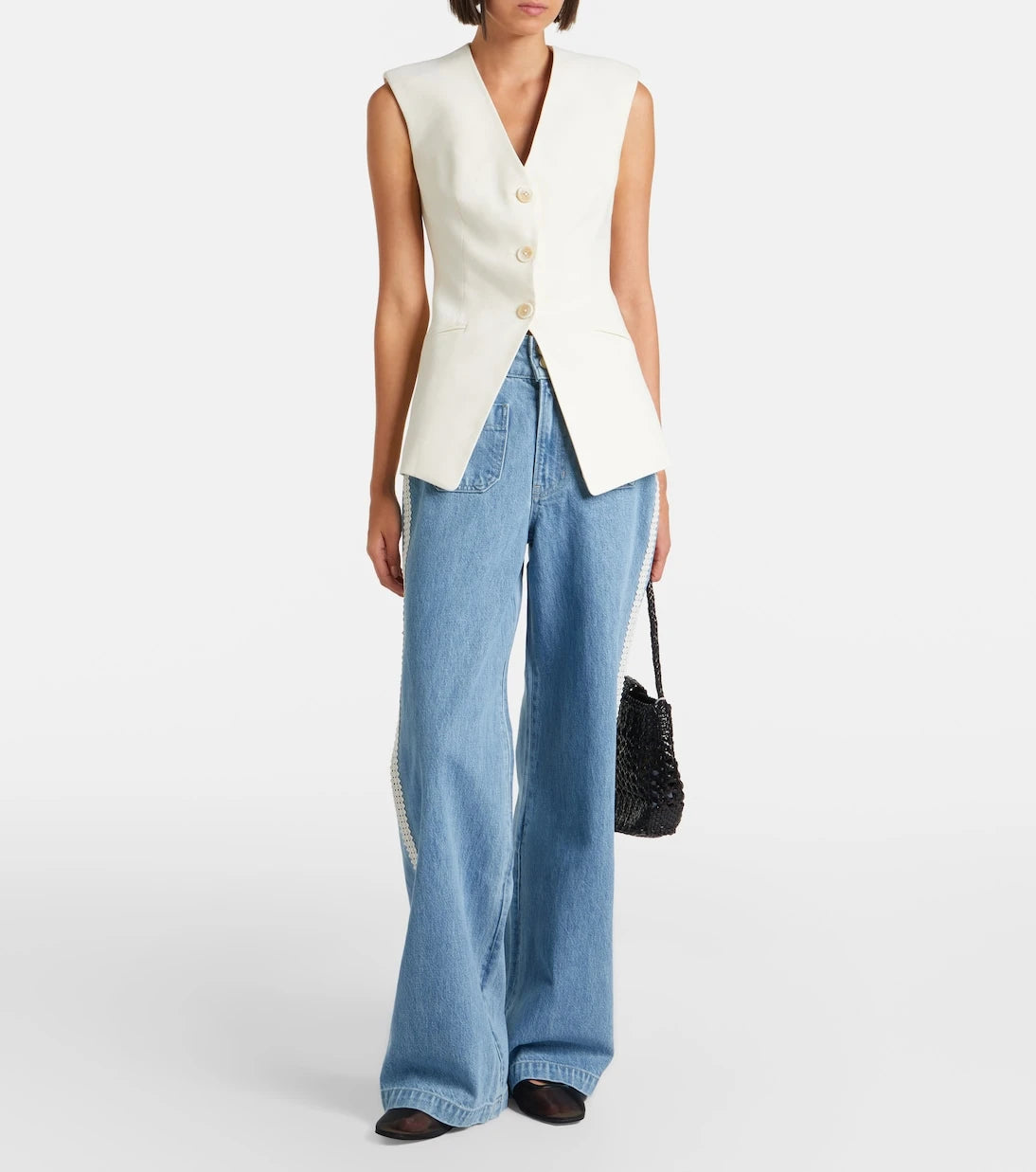 Veronica Beard - Taylor high-rise wide-leg jeans