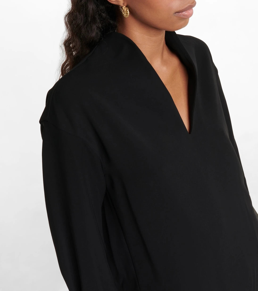 Vince - Faux leather-trimmed blouse