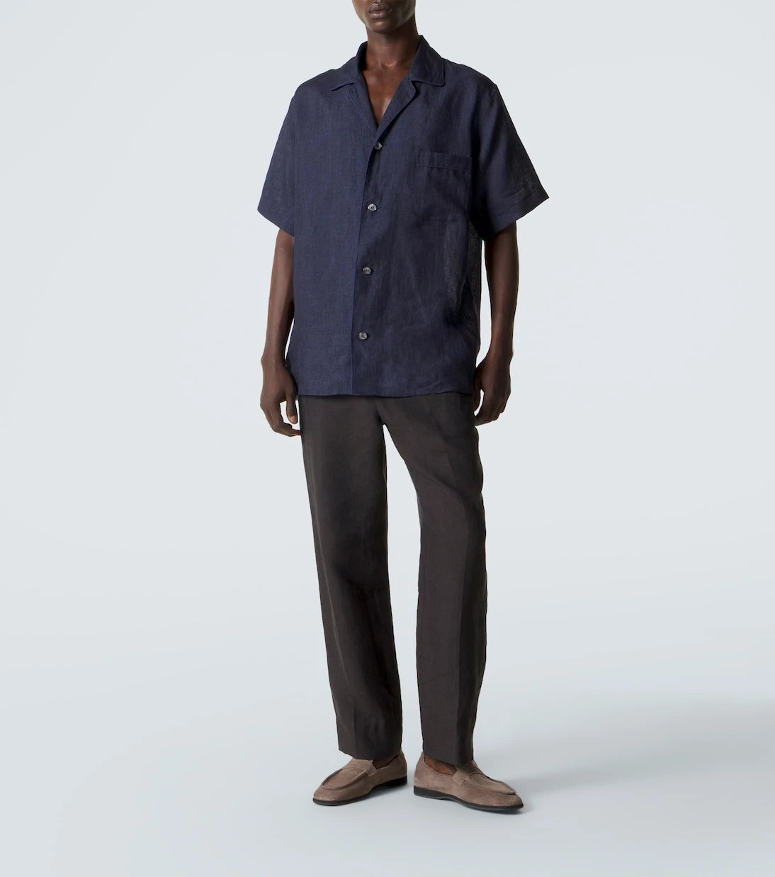 Brioni - Linen bowling shirt