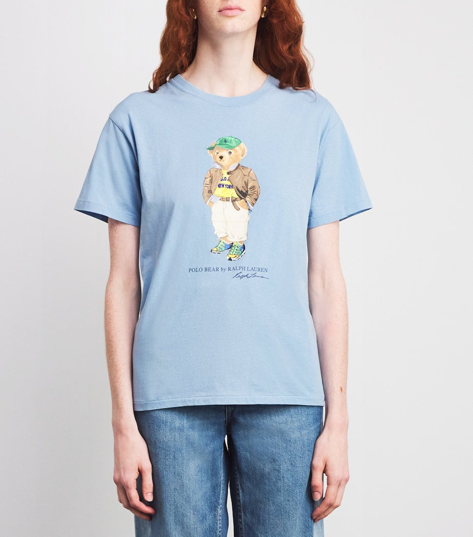 Polo Ralph Lauren Blue Cotton Polo Bear T-Shirt