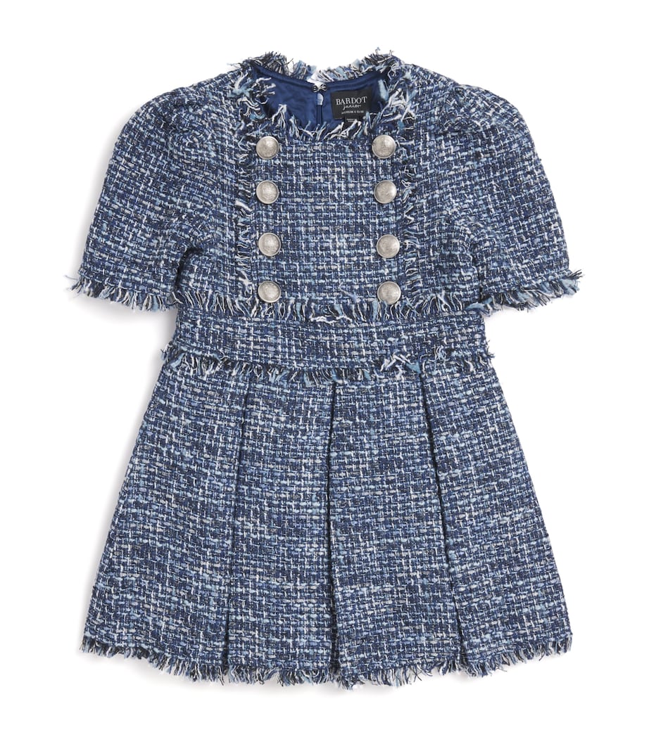 Bardot Navy Bouclé Embellished Elle Dress (4-12 Years)