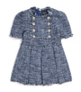 Bardot Navy Bouclé Pleated Elle Dress (14 Years)