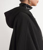 Wool-Cashmere Fox-Trim Cape Coat