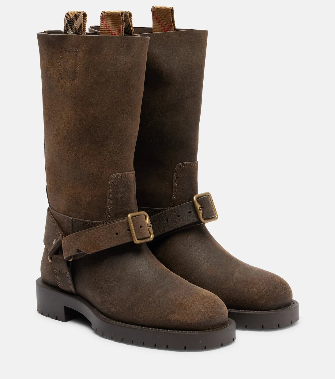 Burberry - Soft Saddle suede knee-high boots