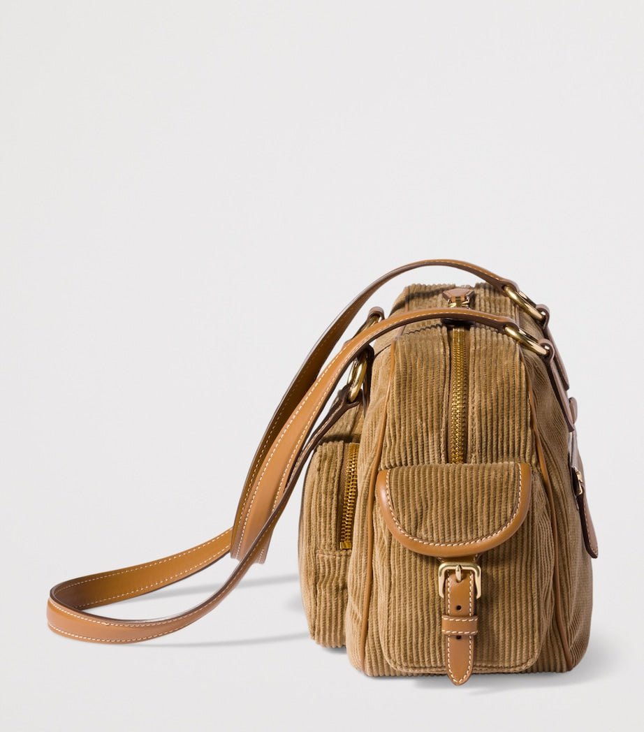 Corduroy Pocket Shoulder Bag