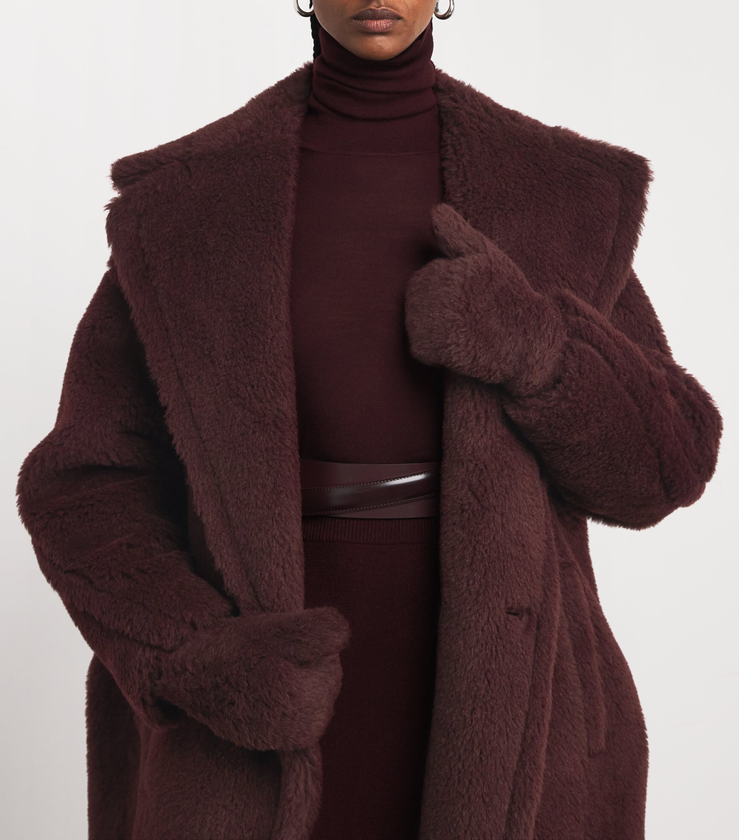 Purple Alpaca-Wool-Silk Mittens