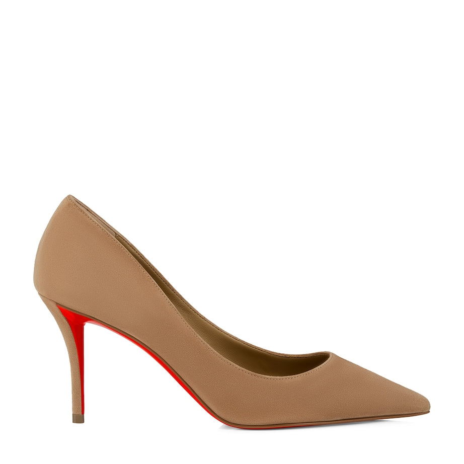 Christian Louboutin Beige Miss Z Velour Pumps 80