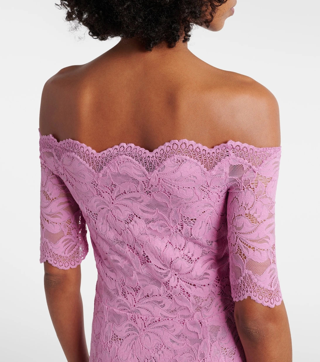 Rabanne - Off-shoulder lace midi dress