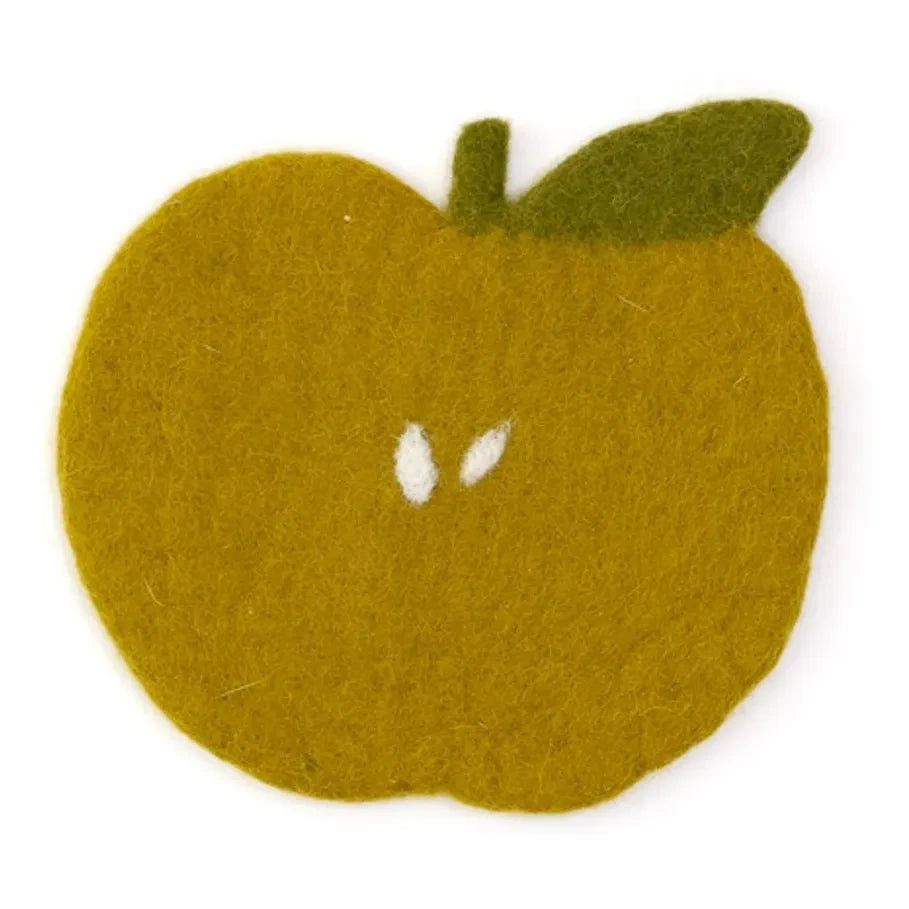 Muskhane - Felt Apple Placemat | Pistachio green