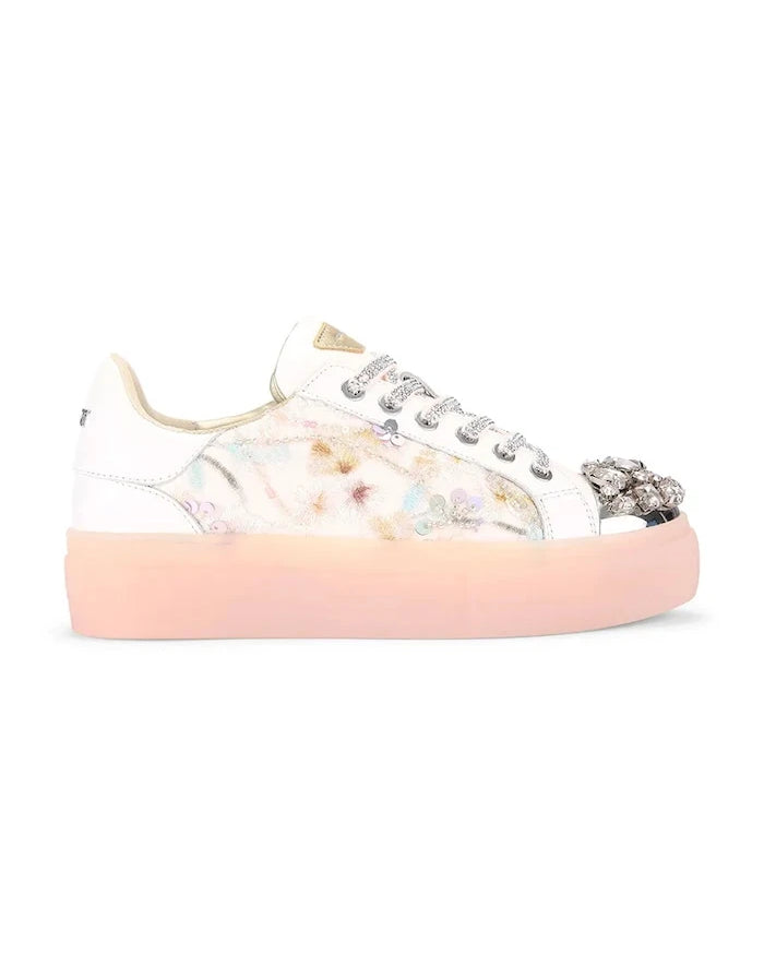 Kurt Geiger London Crystal Toecap Cupsole Sneaker