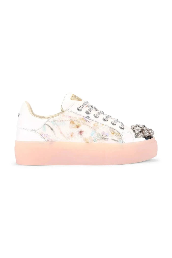 Kurt Geiger London Crystal Toecap Cupsole Sneaker