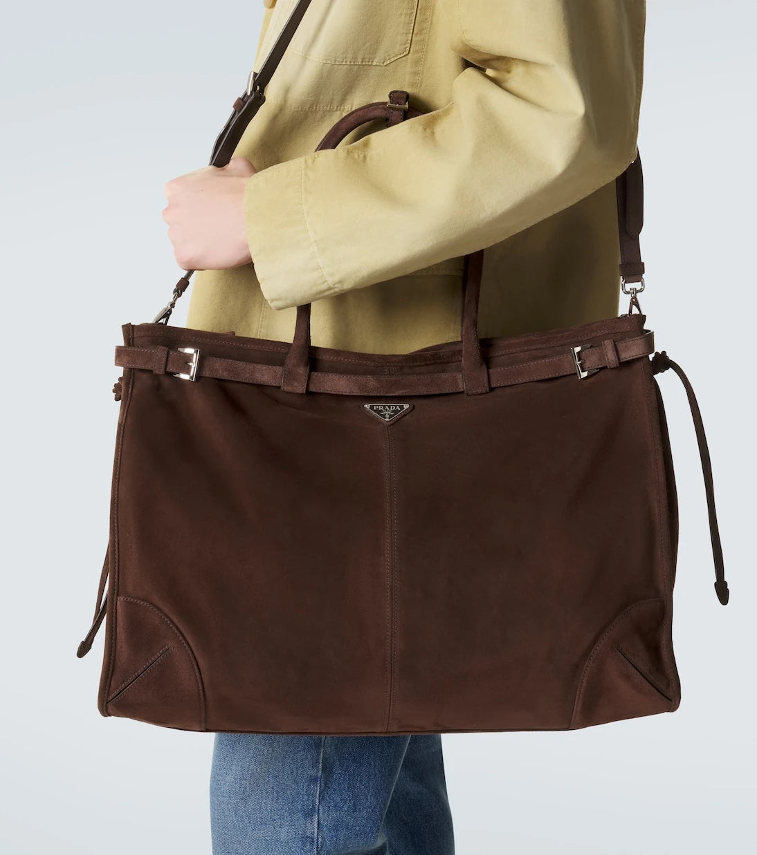 Prada - Prada Bonnie suede tote bag