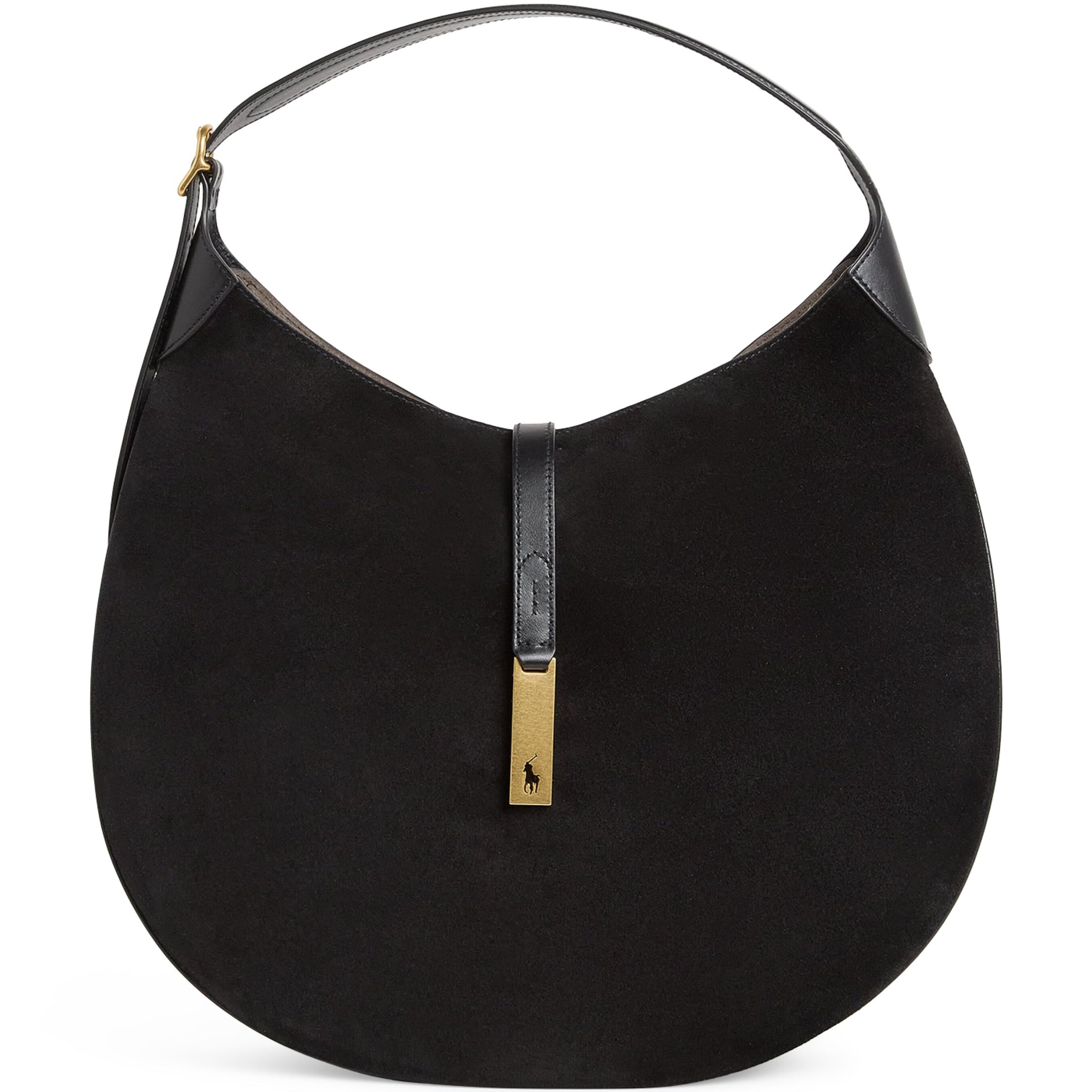 Medium Suede ID Shoulder Bag