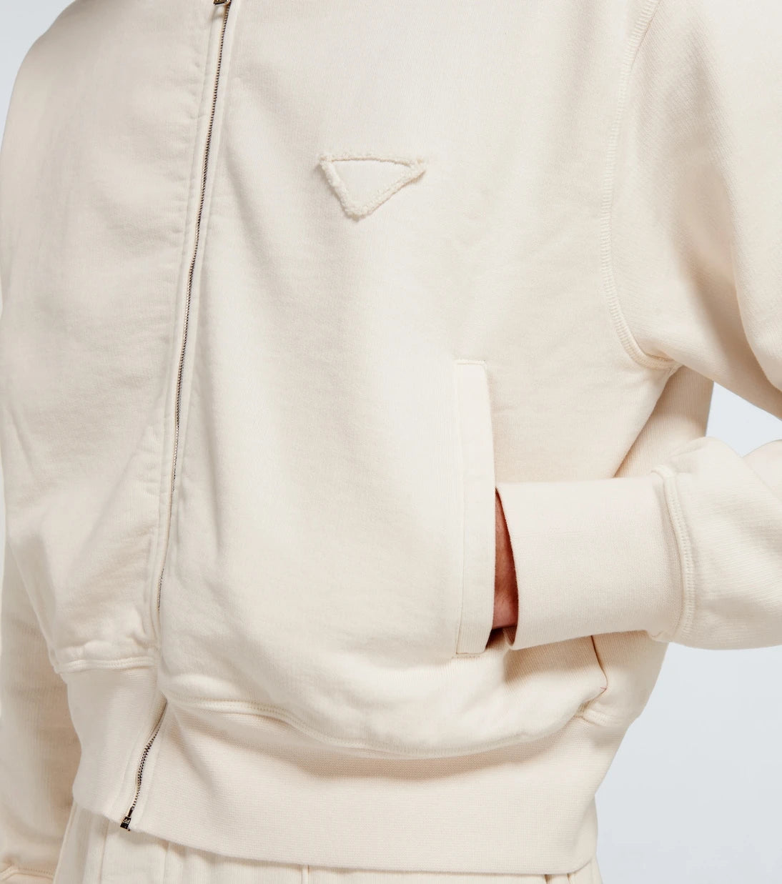 Prada - Garment-dyed cotton bomber jacket