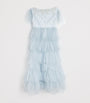 MAISON AVA Blue Ruffled Embellished Dress (2-14 Years)