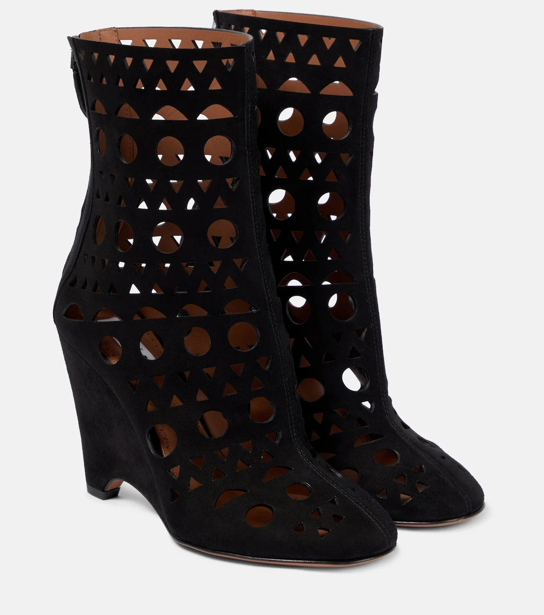 Alaïa - Vienne süet dolgu topuk bot