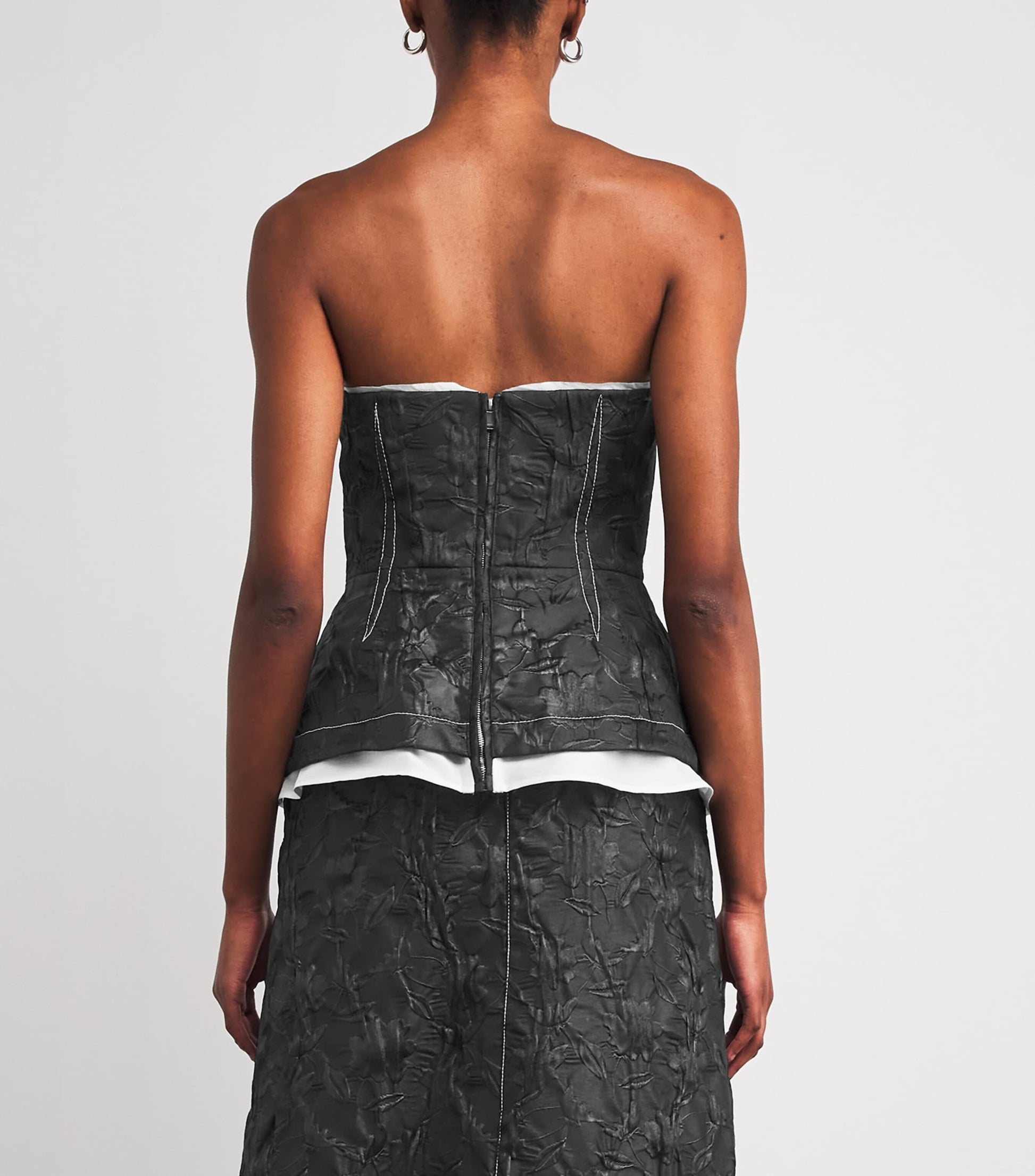 Simkhai Black Zander Bustier Top