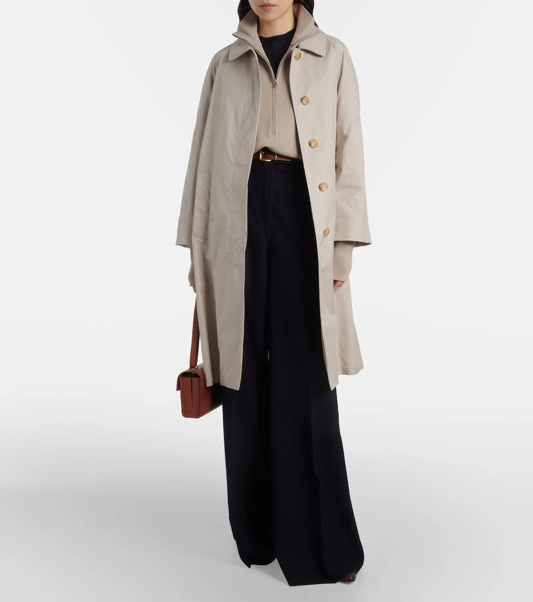Max Mara - The Cube Orleans belted twill coat