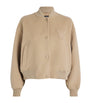Weekend Max Mara Beige Wool-Blend Bomber Jacket