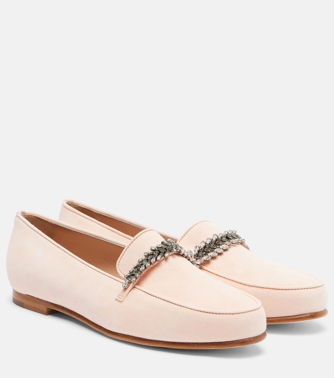 Manolo Blahnik - Pisufa embellished suede loafers