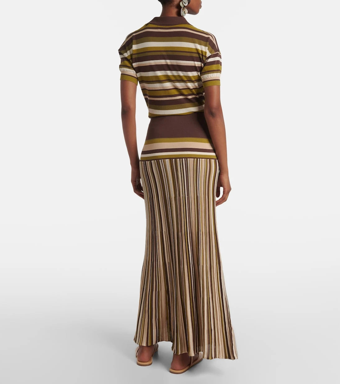 Faithfull - Citara plissé cotton-blend maxi skirt