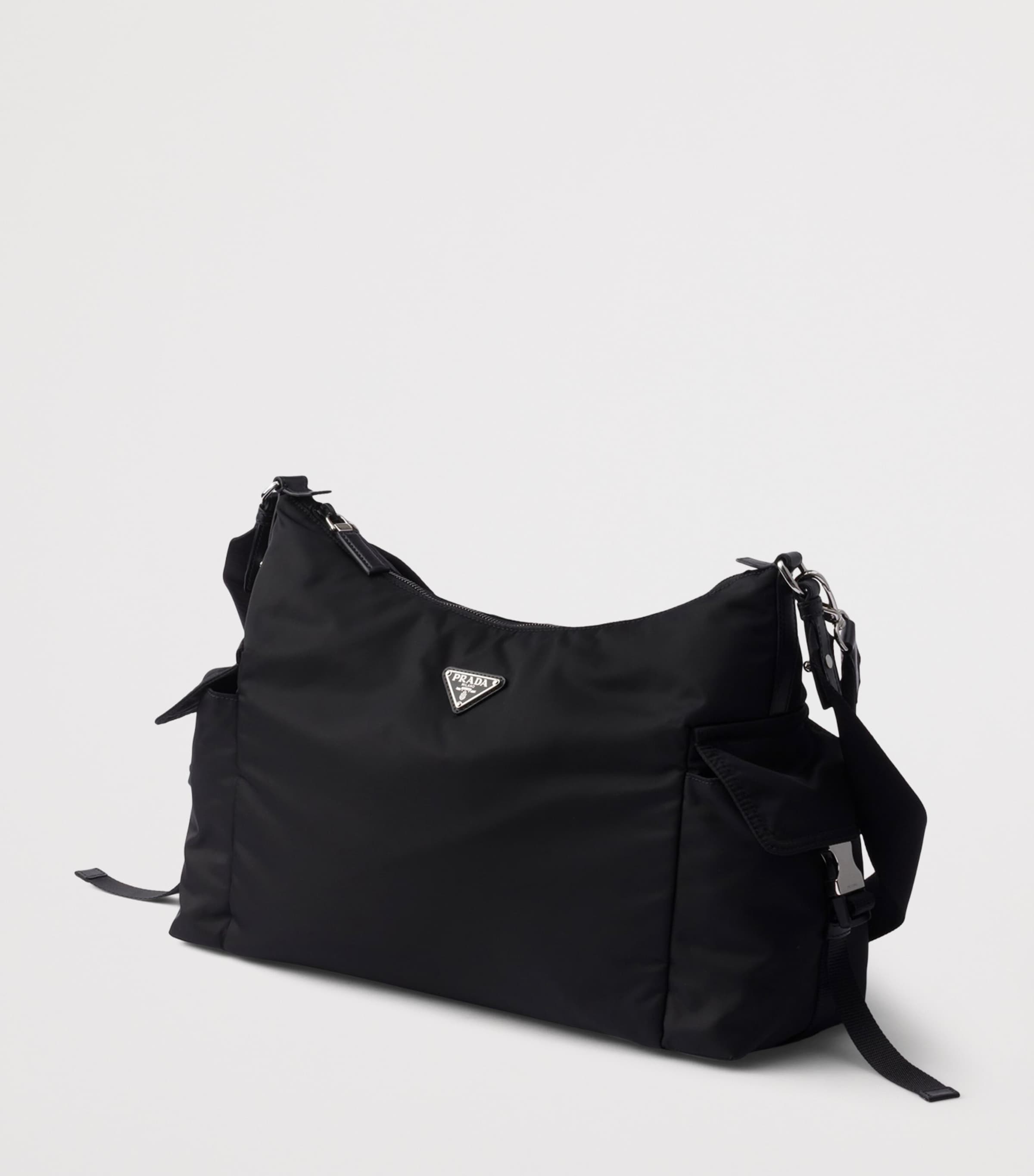 Prada Re-Nylon Leather-Trim Explore Messenger Bag
