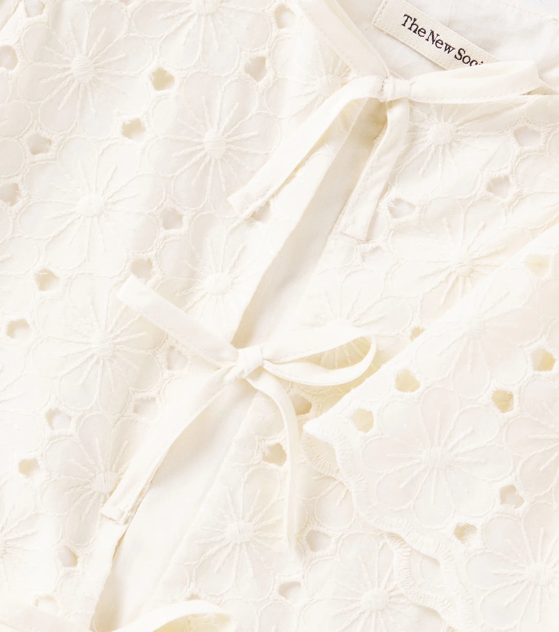 The New Society - Creta embroidered cotton-blend blouse
