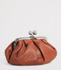 Weekend Max Mara Red Small Leather Pasticcino Clutch Bag