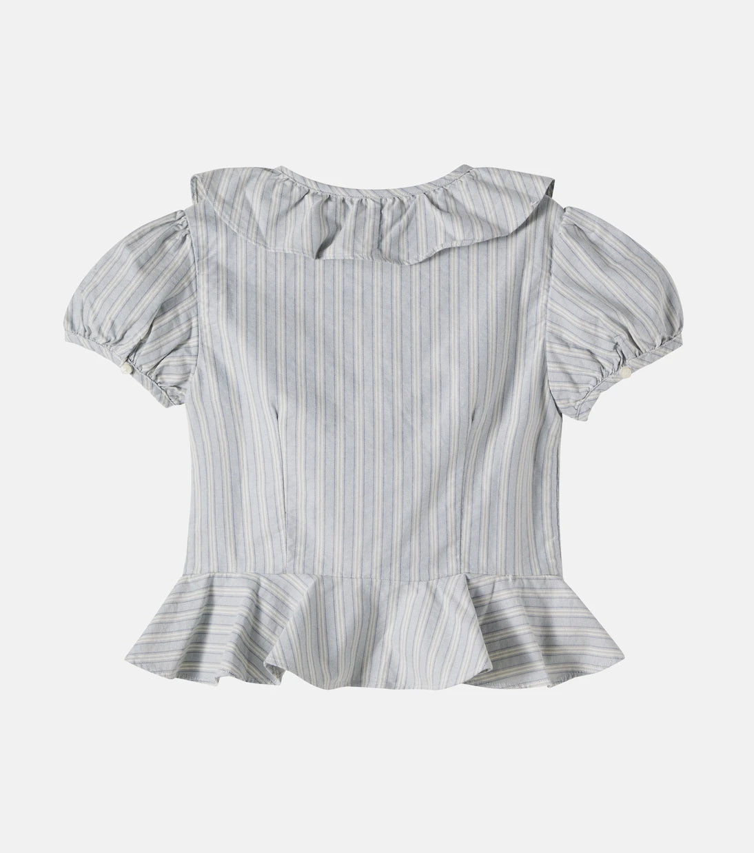 Polo Ralph Lauren Kids - Ruffled striped cotton blouse