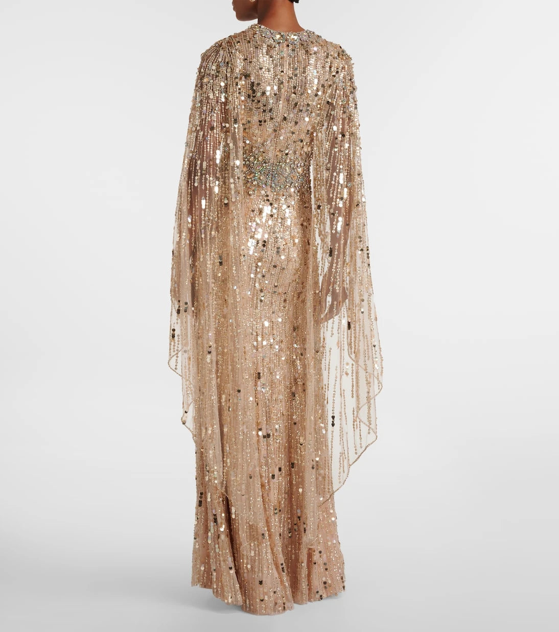 Jenny Packham - Honey Dew caped embellished gown