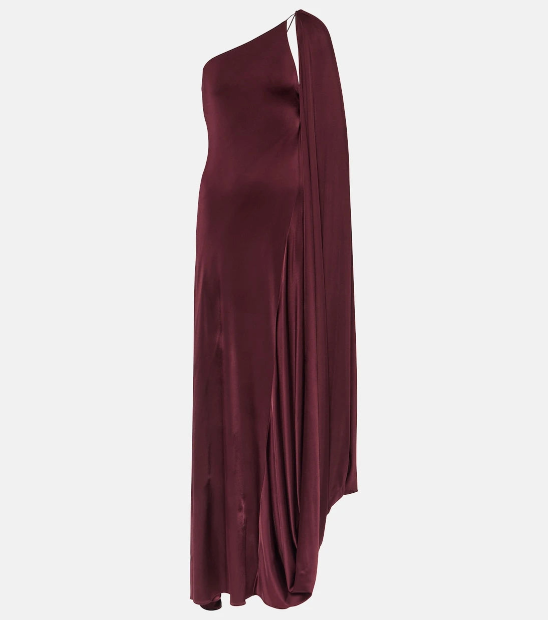 Stella McCartney - Caped one-shoulder satin gown