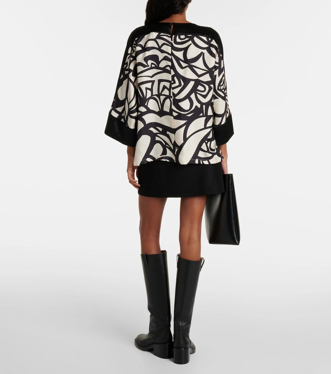 Max Mara - Quaglia printed silk satin top
