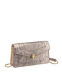 Beige Karung Leather Serpenti Forever Chain Pochette