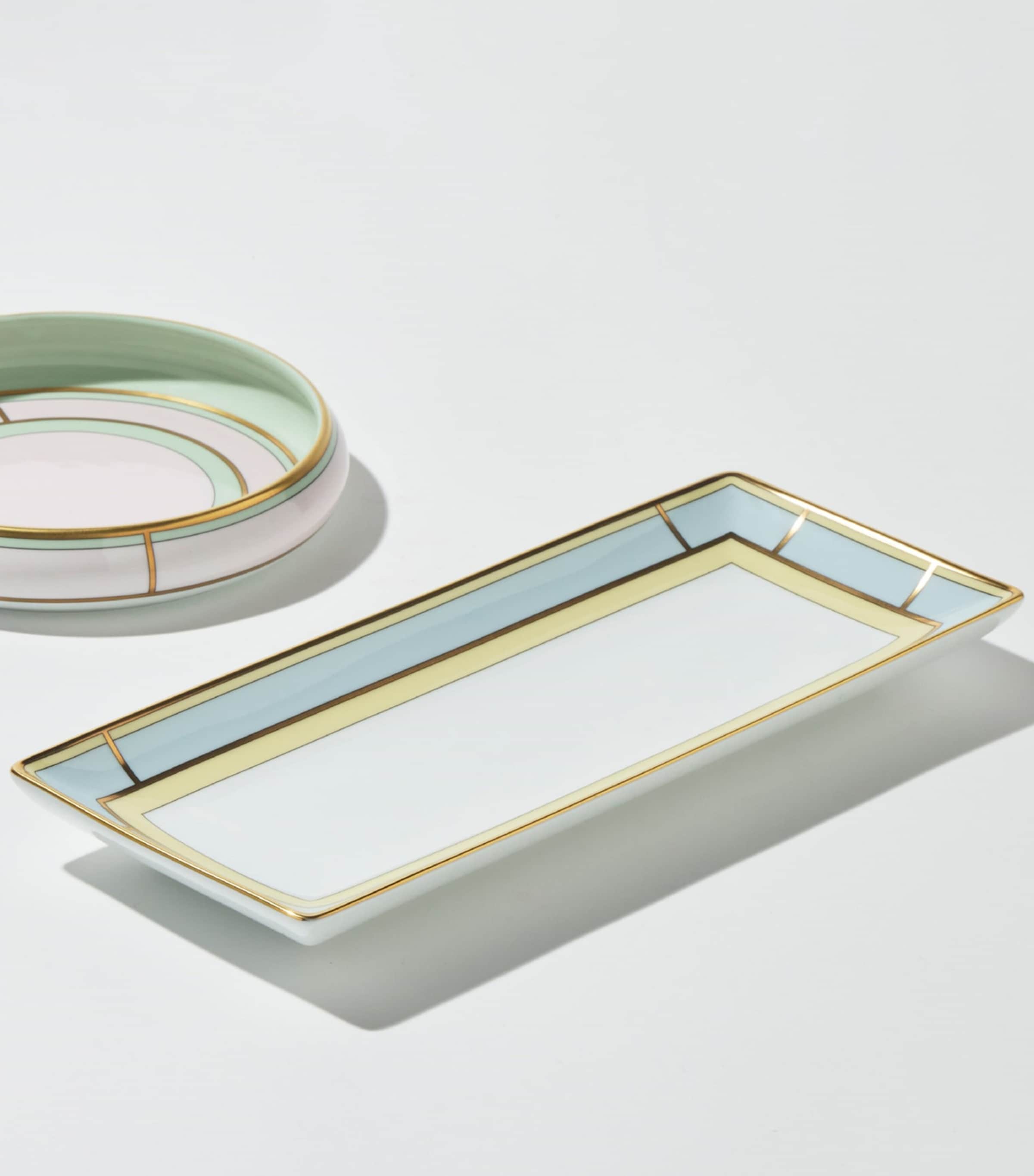GINORI 1735 Porcelain Colonna Diva Rectangular Change Tray (28cm)