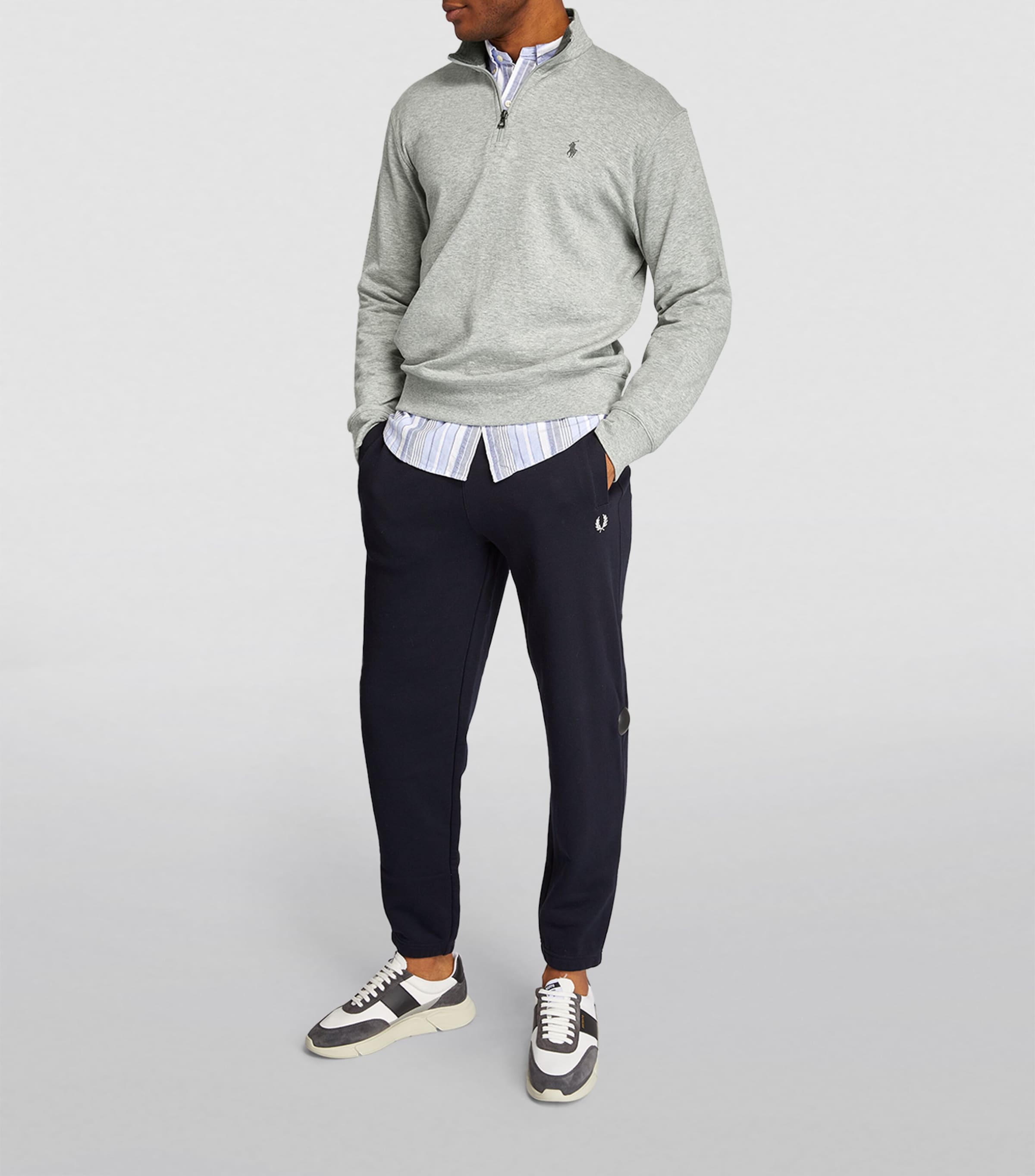 Polo Ralph Lauren Grey Quarter-Zip Sweatshirt