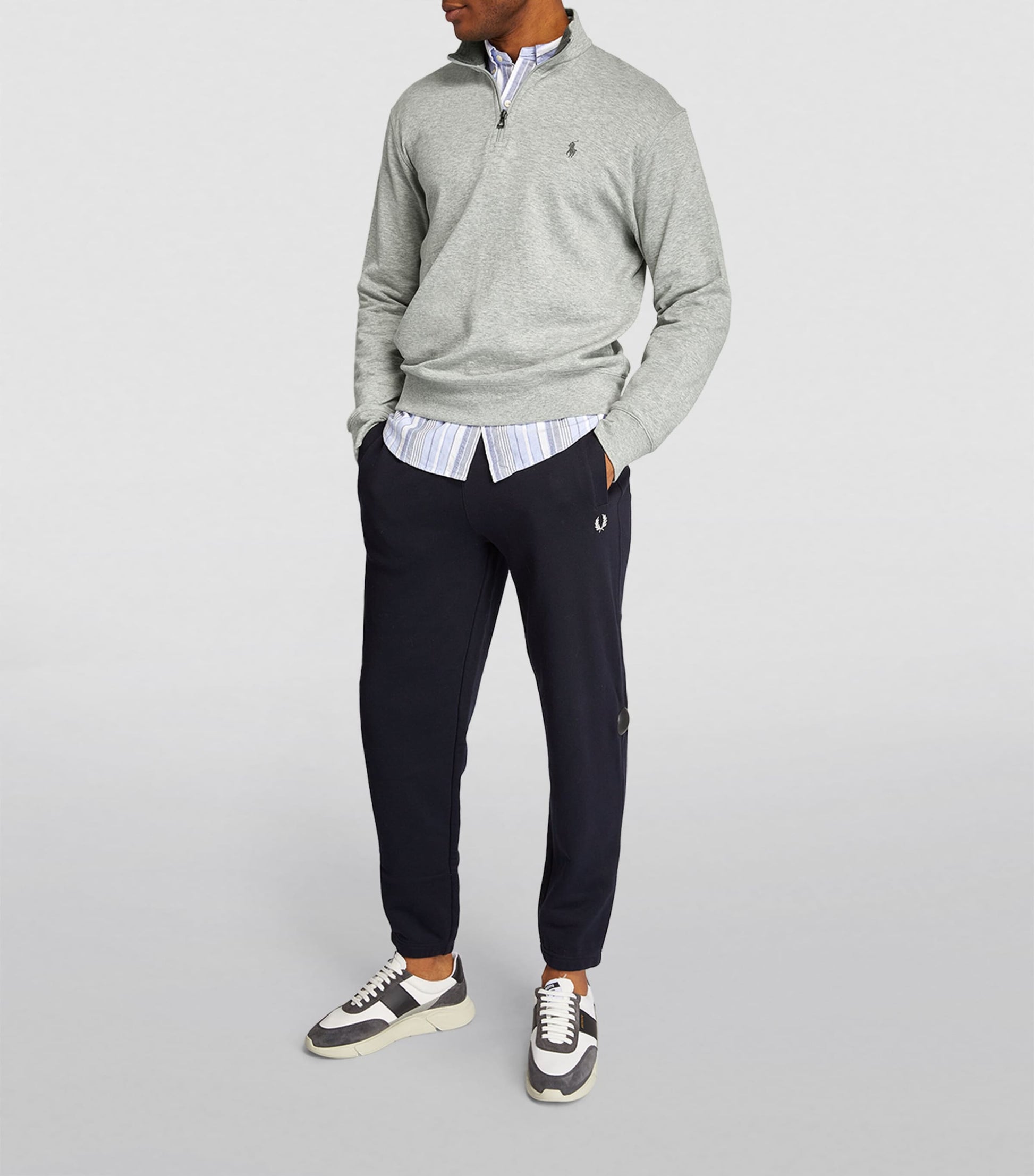 Polo Ralph Lauren Grey Quarter-Zip Sweatshirt