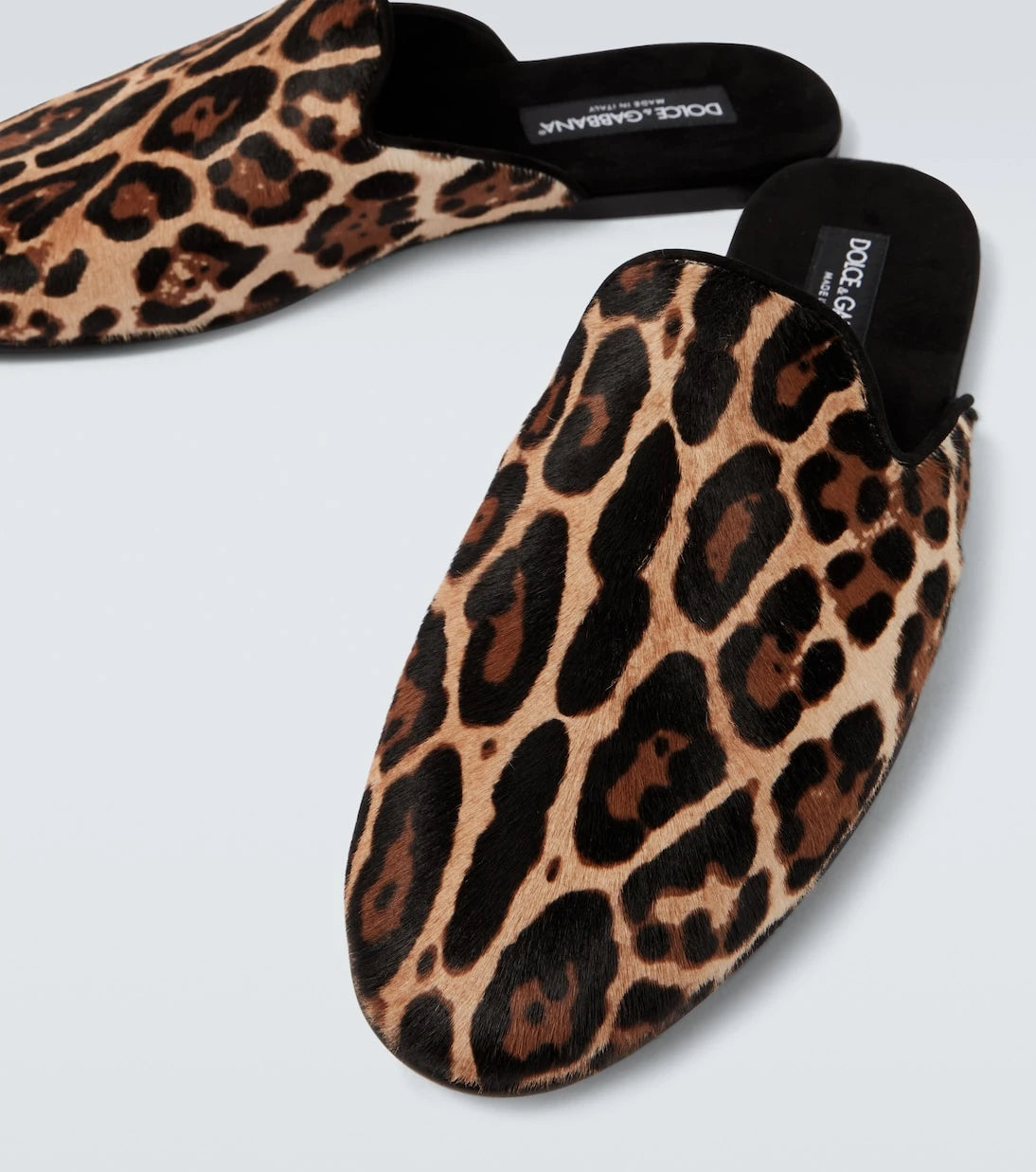 Dolce&Gabbana - Leopard-print calf hair mules