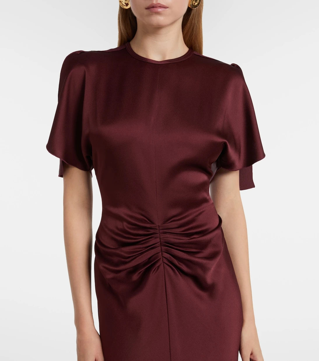 Victoria Beckham - Gathered jersey maxi dress
