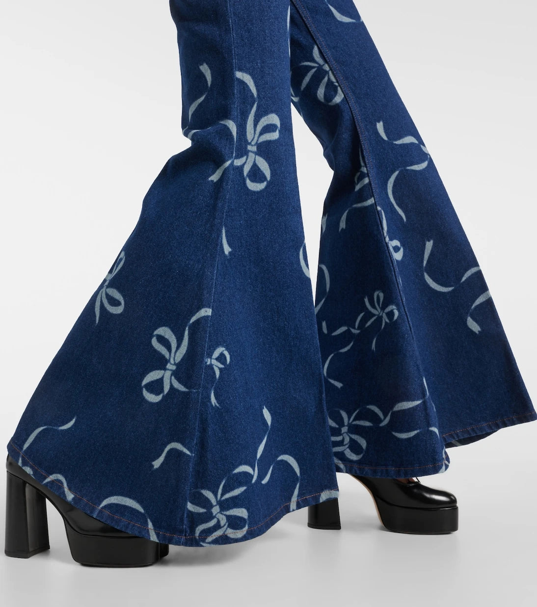 Nina Ricci - Printed flared jeans