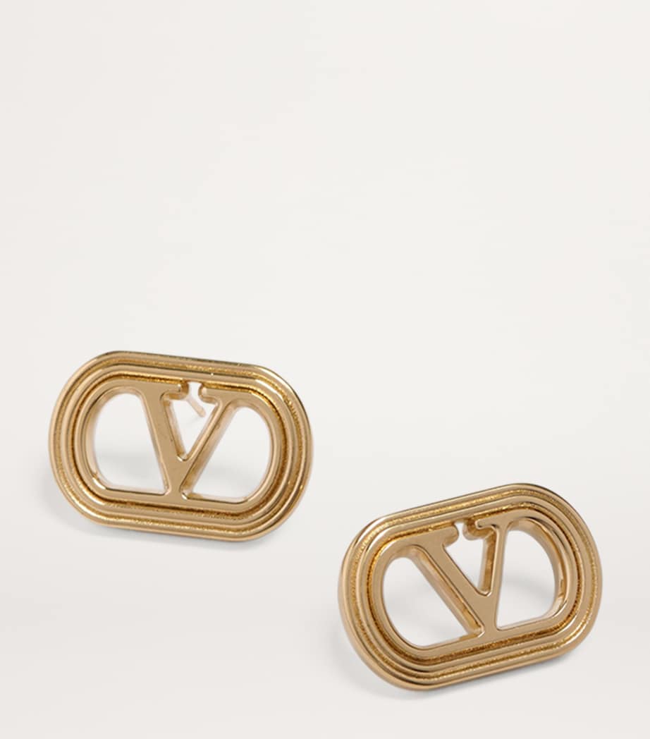 Valentino Garavani Ovalette VLogo Stud Earrings