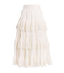 Zimmermann White Broderie Anglaise Lucky Midi Skirt
