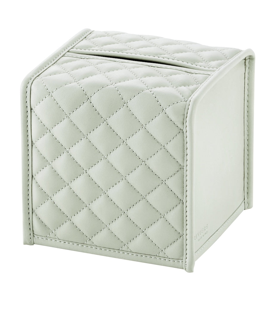 Leather Square Elba Diamonds Tissue Box
