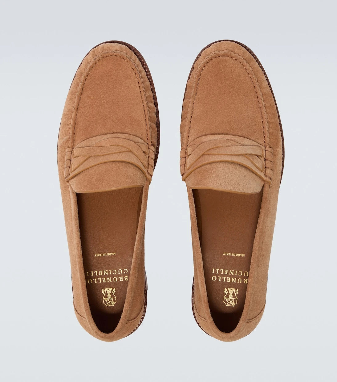 Brunello Cucinelli - Suede penny loafers