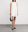 Max Mara White Mesh Jersey Mini Dress