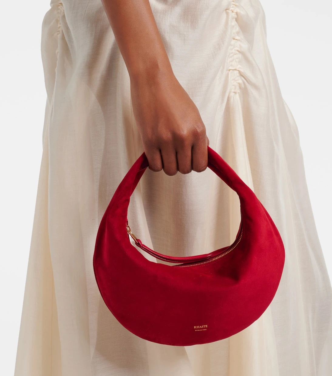 Khaite - Olivia Mini suede top-handle bag