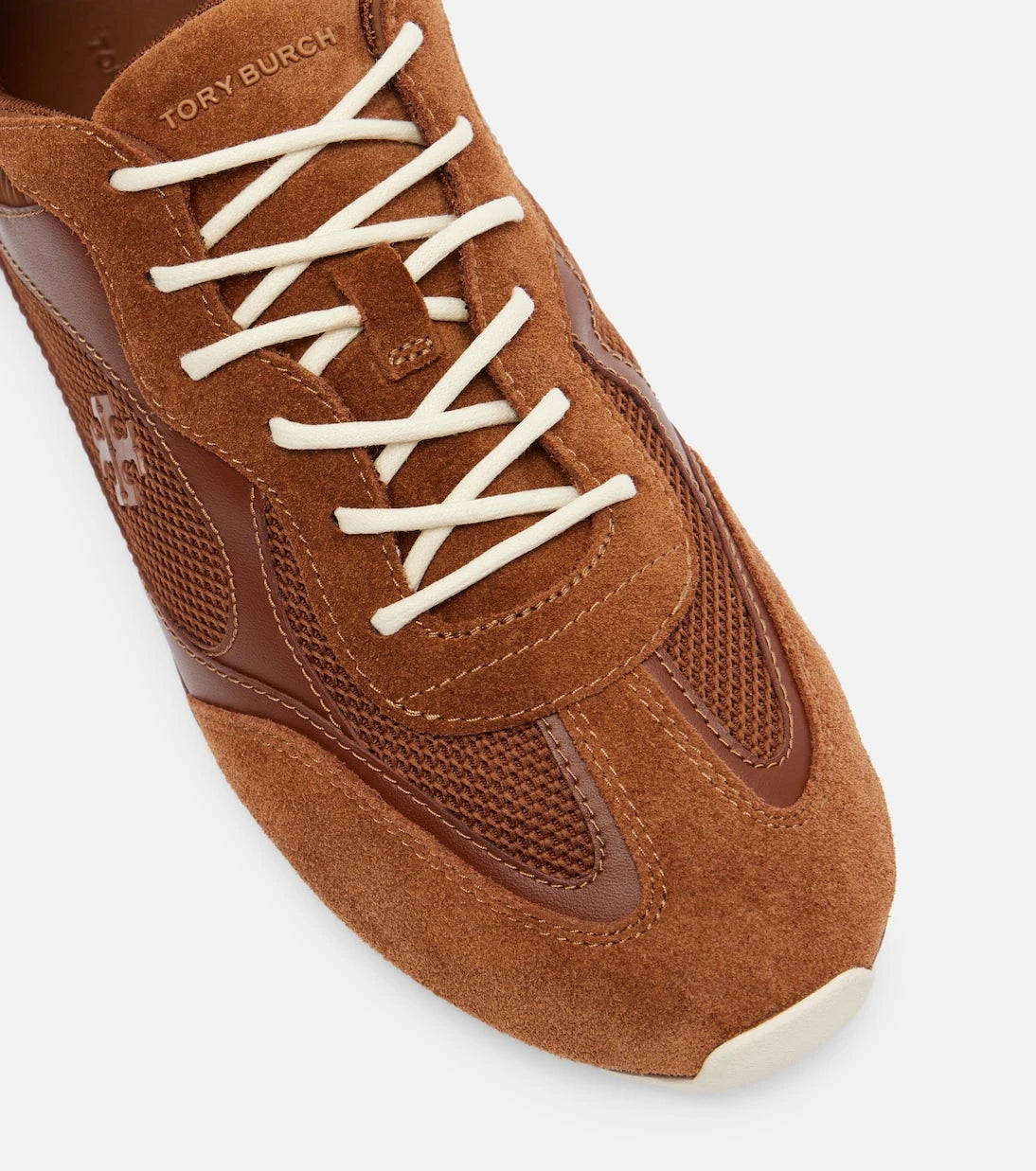 Tory Burch - Tory Travel suede-trimmed sneakers